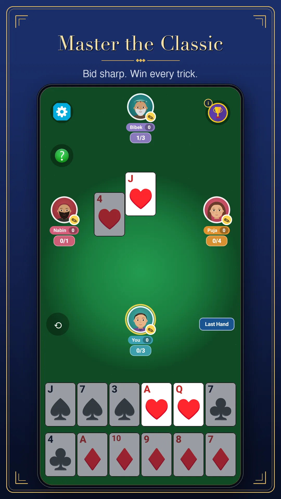 Callbreak gameplay screenshot