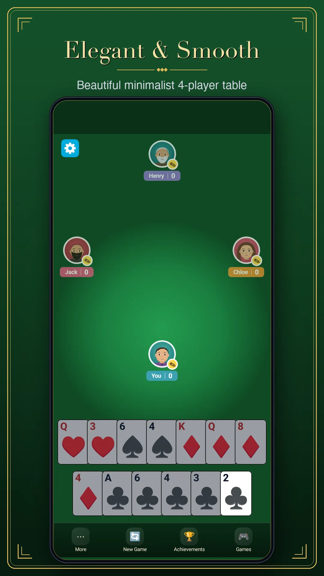 Hearts gameplay screenshot